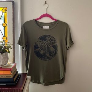 sol angeles x anthropologie army green eagle tee!